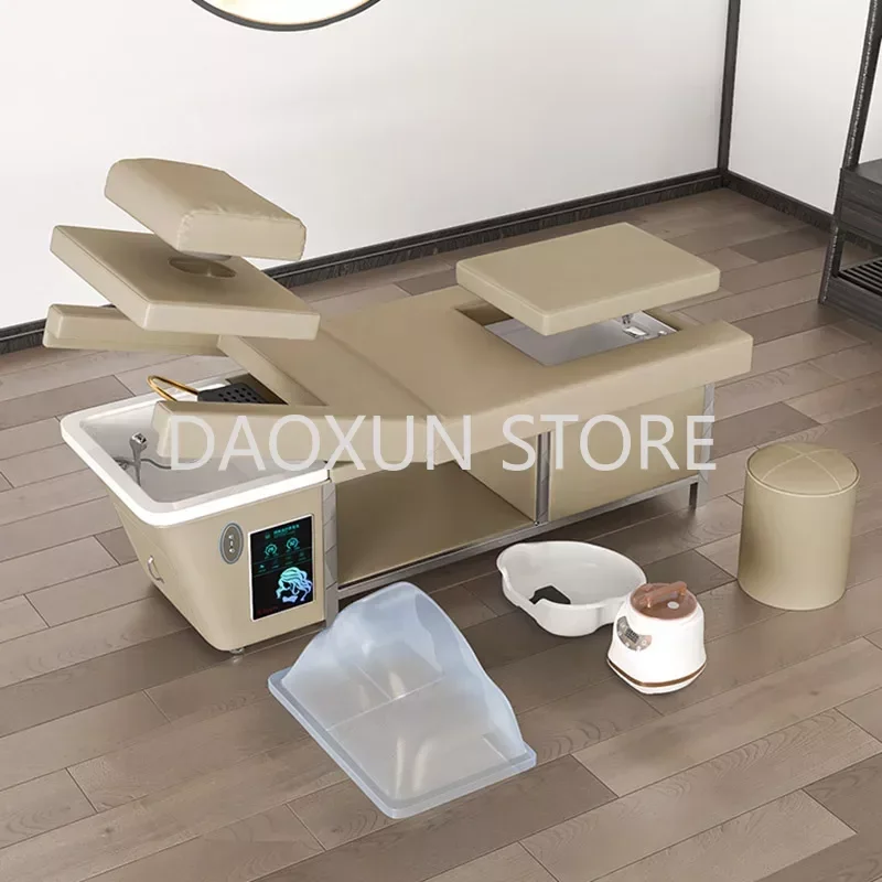 

Stretcher Spa for Hair Shampoo Bowl with Sink and Chair Chairs Nail Comfortable Luxury Thai Bed Shower Pedicure Foot Salons Wash