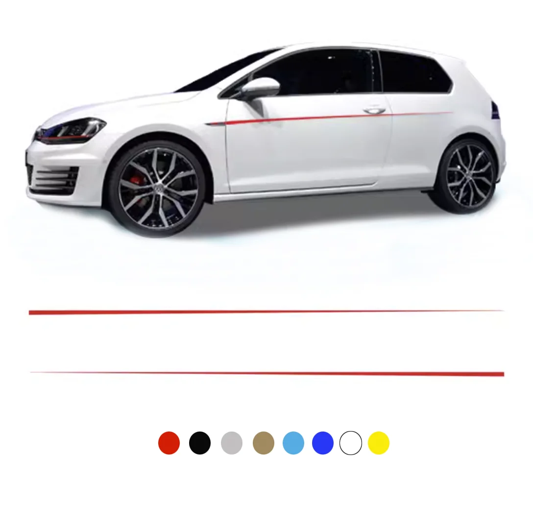 

Спортивная наклейка на талию, полосатая наклейка, украшение, модифицированная виниловая пленка, накладная пленка для Golf 7 MK7 GDI POLO Jetta Passat