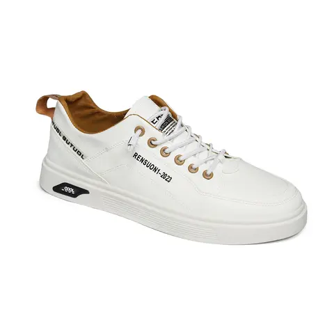 New Trendy Versatile Cloth Shoes Men's Spring New Breathable White Shoes Men's Sports and Leisure Board Shoes Fashion Shoes