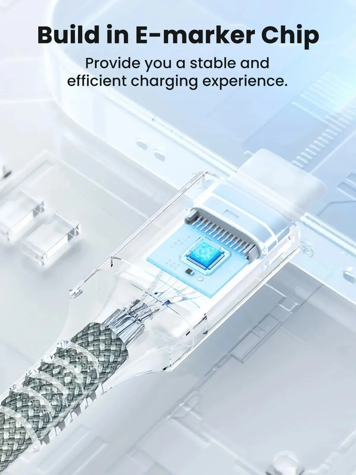 UGREEN 100 Вт USB C-кабель для быстрой зарядки для iPhone 15 Macbook Pro 22 Samsung 5A E-Marker Chip Кабель для быстрой зарядки USB типа C