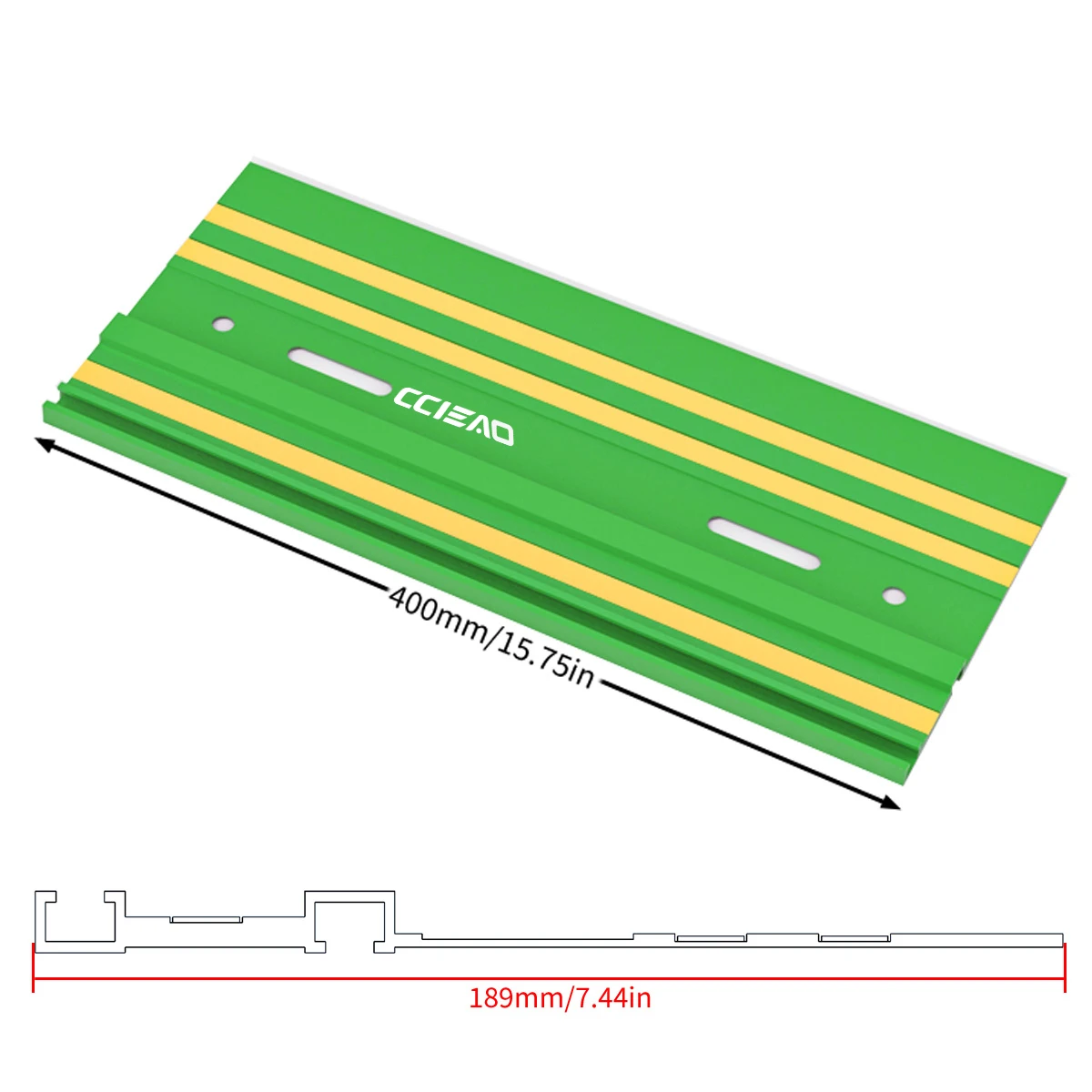 400mm Aluminum Guide Rail Track for Circular Saw - Precision Woodworking Cutting Guide System, Circular Saw Track Guide