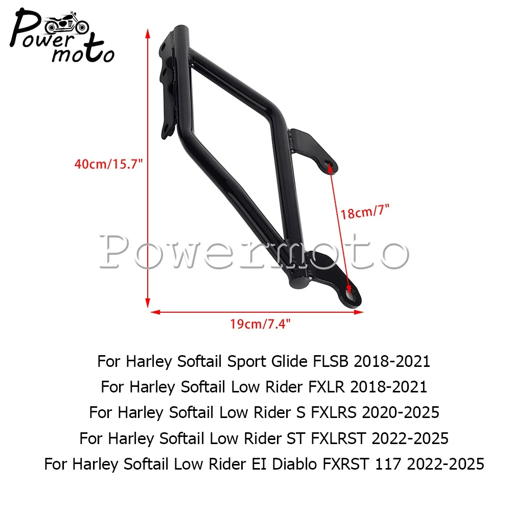 Motorcycle Tail Box Luggage Rack Rear Tail Rack For Harley Softail Sport Glide FLSB Low Rider FXLR FXLRS FXLRST FXRST 2018-2025