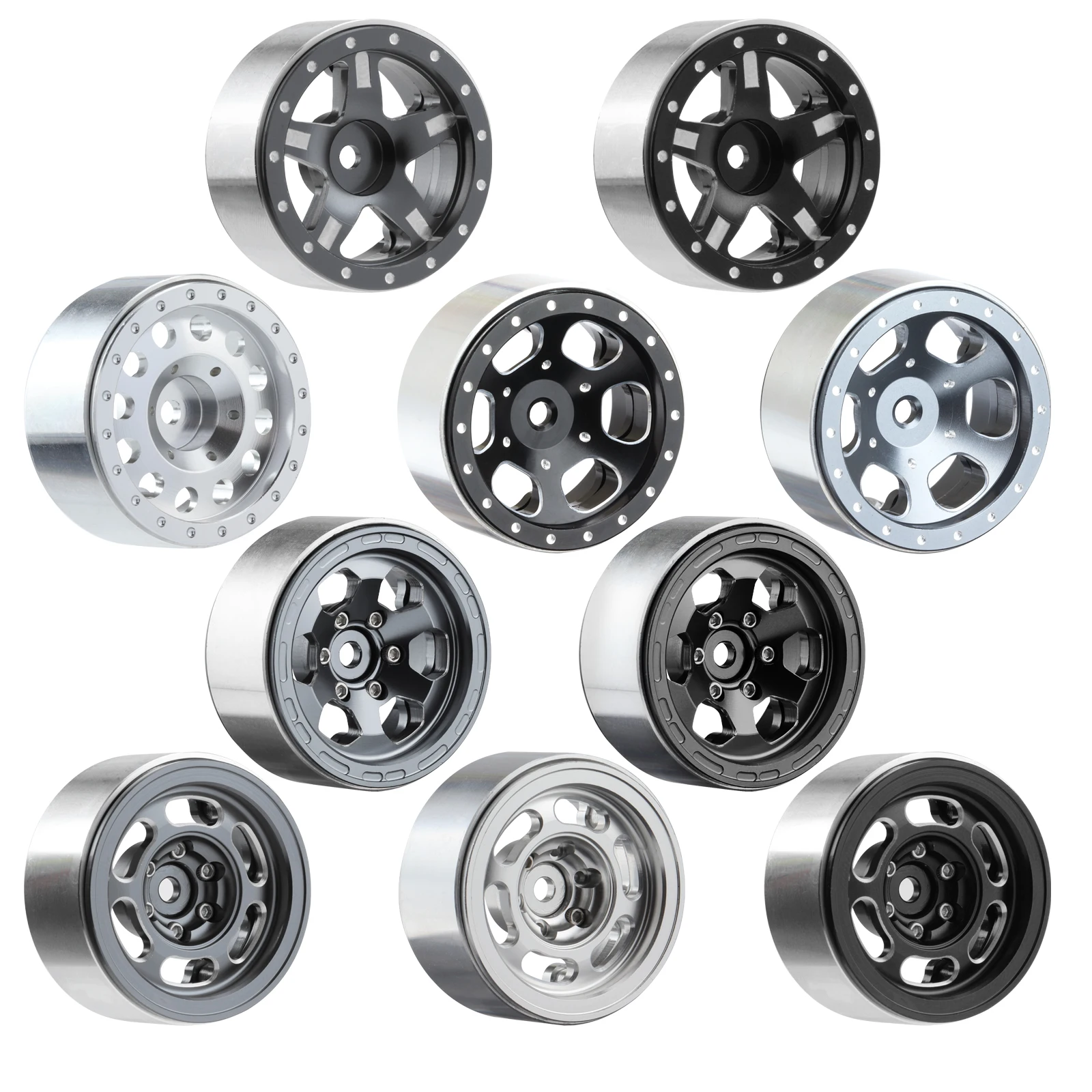 4Pcs 1.3 inch 33*70*27mm Swamper Mud Terrain Rubber Wheel Tires 1.3