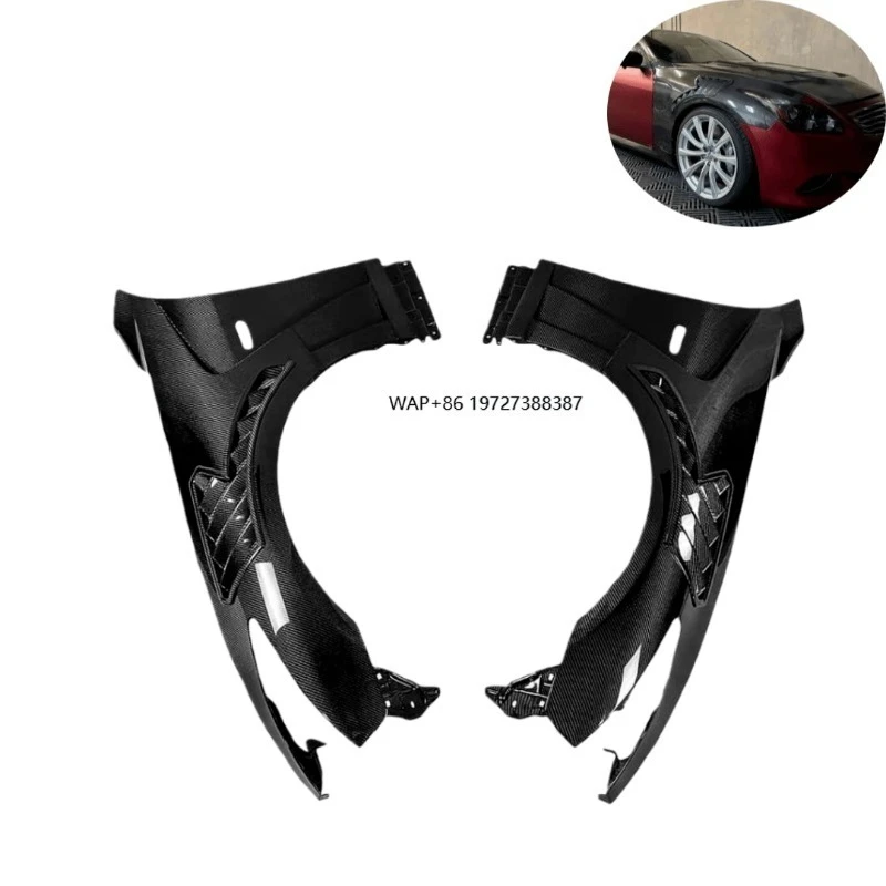 

V3 Style Vented Wet Carbon Fiber Front Fender Pair Body Kits for G37 2 Door Coupe 2008-2013