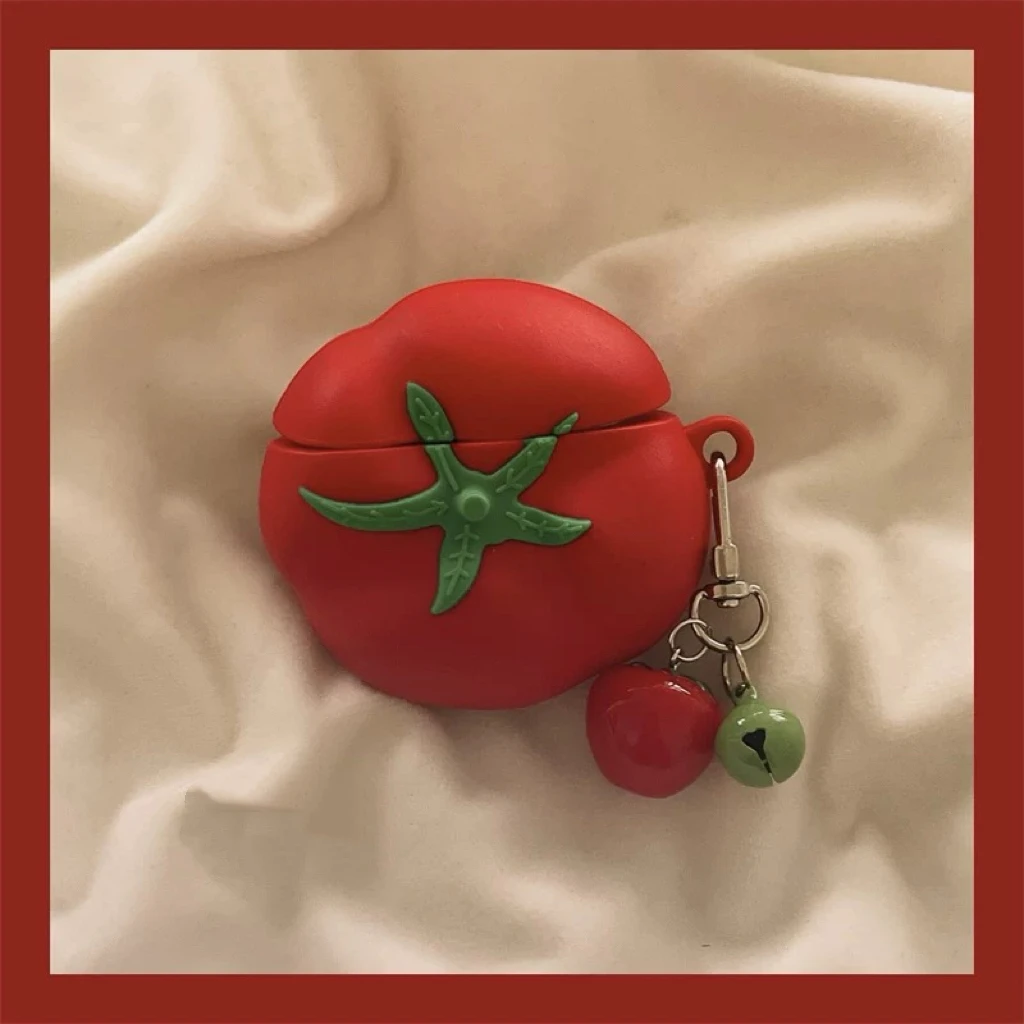 ثلاثية الأبعاد لطيف الكرتون الطماطم سماعة رأس بخاصية البلوتوث الحالات لسوني WF-1000XM5 لينة سيليكون للصدمات اللاسلكية سماعة غطاء Funda كابا