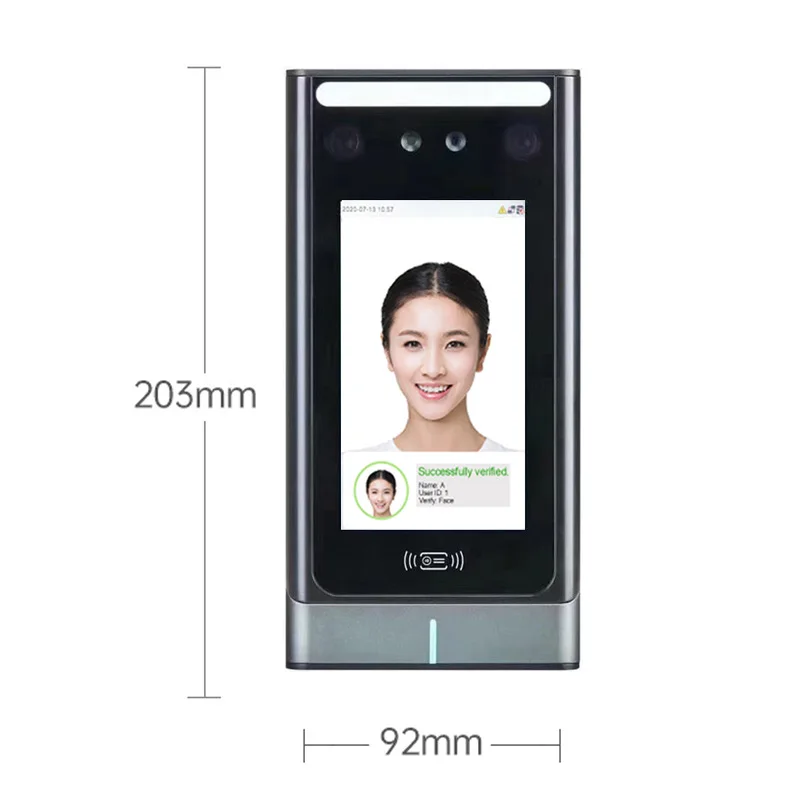 Visible Light TCP/IP Face Palm Recognition RFID Door Access Control System Employees Time Attendance Machine With Free Software