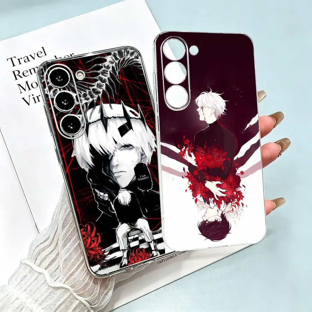 Tokyo G-Ghoul 12Red s-spider lily-y   Clear Soft Silicone Phone Case for Samsung Galaxy A71, A70, A30，A52, A51, A40,