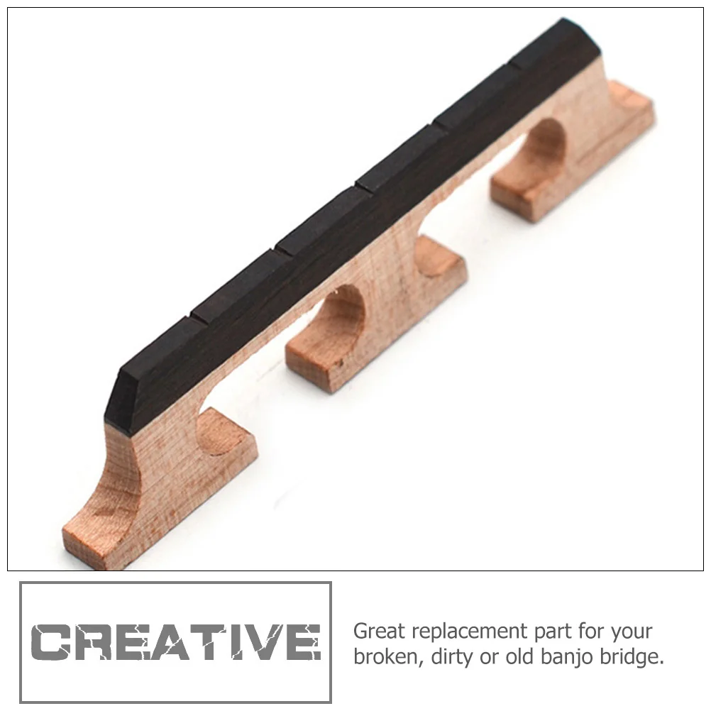 

2pcs Wooden Banjo Bridge Durable Adjustable Saddle Replacement For String Instrument Repair Supplies Banjo Parts
