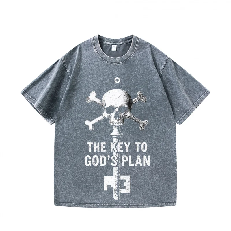 

Men's T-Shirt Skull Crossbones Key To Gods Halloween in 2025 100% Cotton Street Cool Printed Top Comfortable Fit