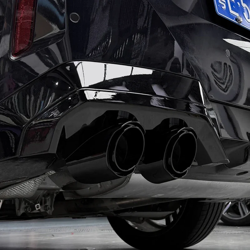 IOSN ﻿ For BMW 5 Series i5 G60 2024-2025 Car Tail Throat Liner Pipe Exhaust System Cover Carbon fiber ABS Plastic Tailpipe Cover