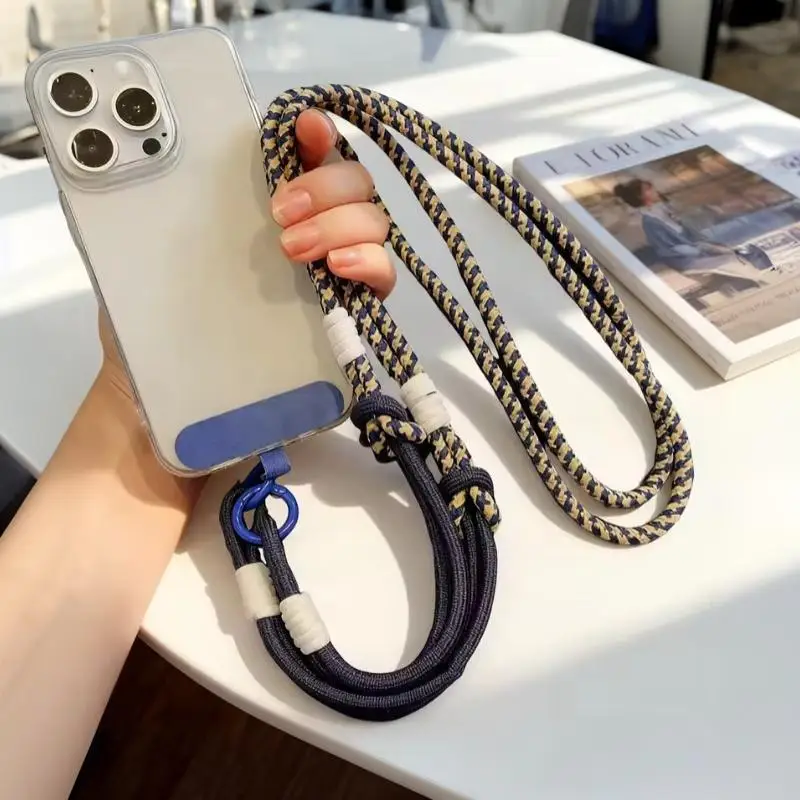 Personalisiertes Trendiges Zweifarbiges Universelles Handy-Lanyard, Anti-Verlust-Gurt, Diagonaler Langer Schulter-Sicherheitsgurt – Detail 2