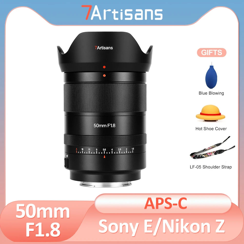 

7artisans 50mm F1.8 AF STM Auto Focus Prime Full Frame Lens for Sony E Nikon Z Mount A7C A7II A7MIII a6600 a6400 Z7 Z8 Z9 Zfc