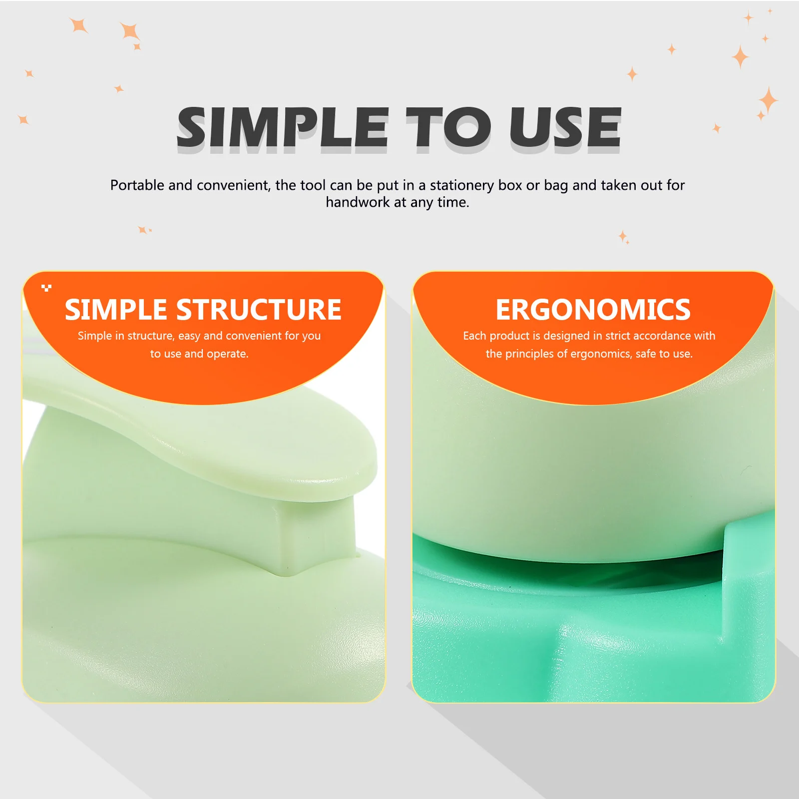 Perforatrice per carta compatta Perforatrice artigianale in materiale ABS cavo per progetti fai-da-te di album