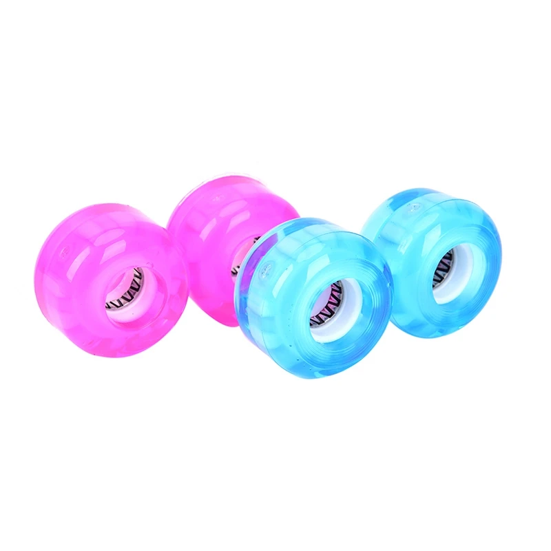 4 Pcs Flash Skateboard Wheels Double Rocker Wheels Roller Parts 54X36mm