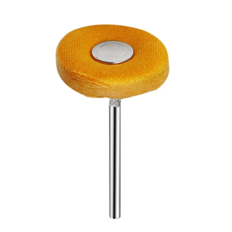 Vải Nỉ Mài Đầu Chà Nhám Mài Mòn ĐỆM PHỒNG Bánh Xe 2.35-3mm Chuôi Sợi Cotton Đánh Bóng Bàn Chải Mini cho Máy Khoan