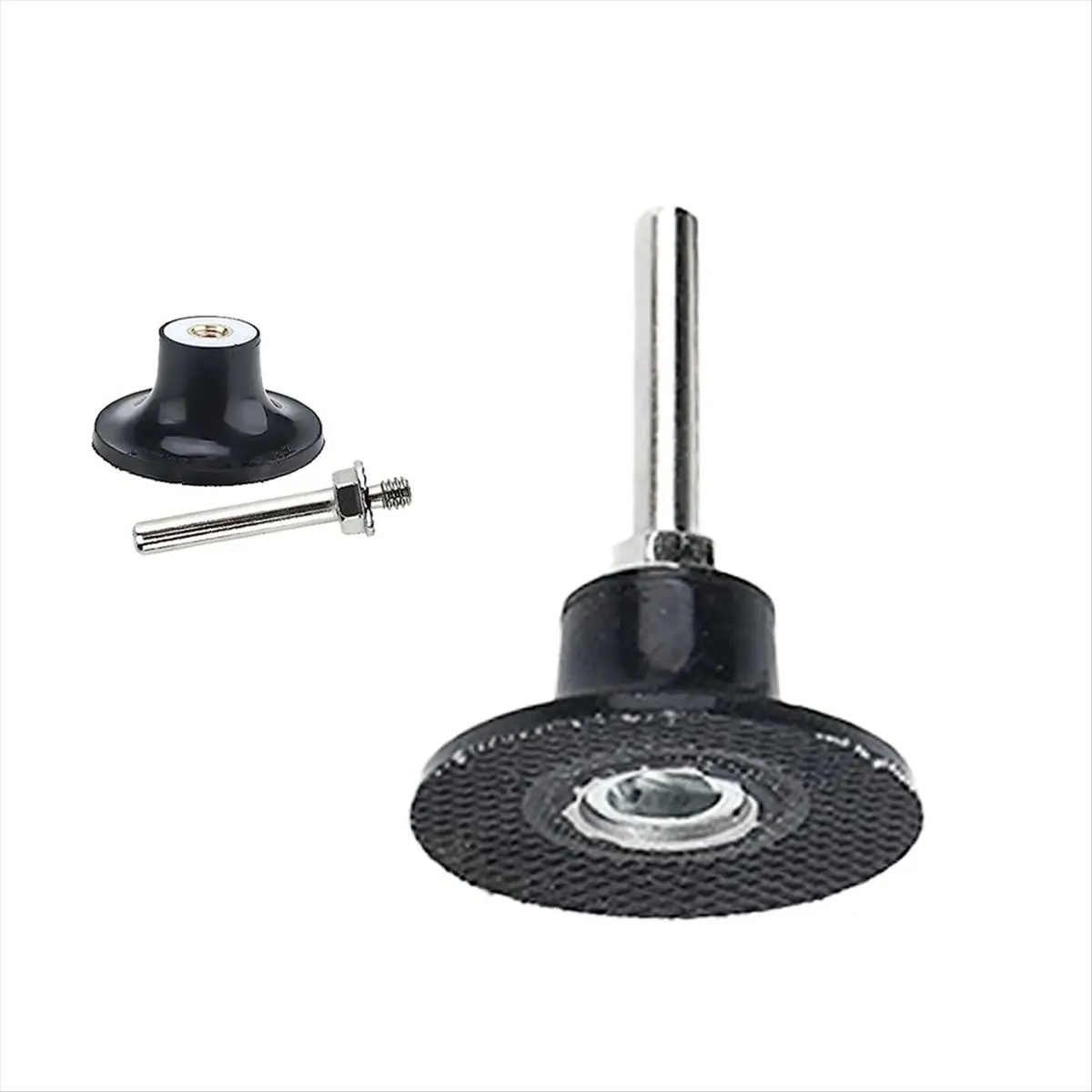 HITL 40Pcs 2 in Roll Lock Flap Discs with 1/4inch Holder Die Grinder Attachments 40/60/80/120 Grit Grinding Wheels