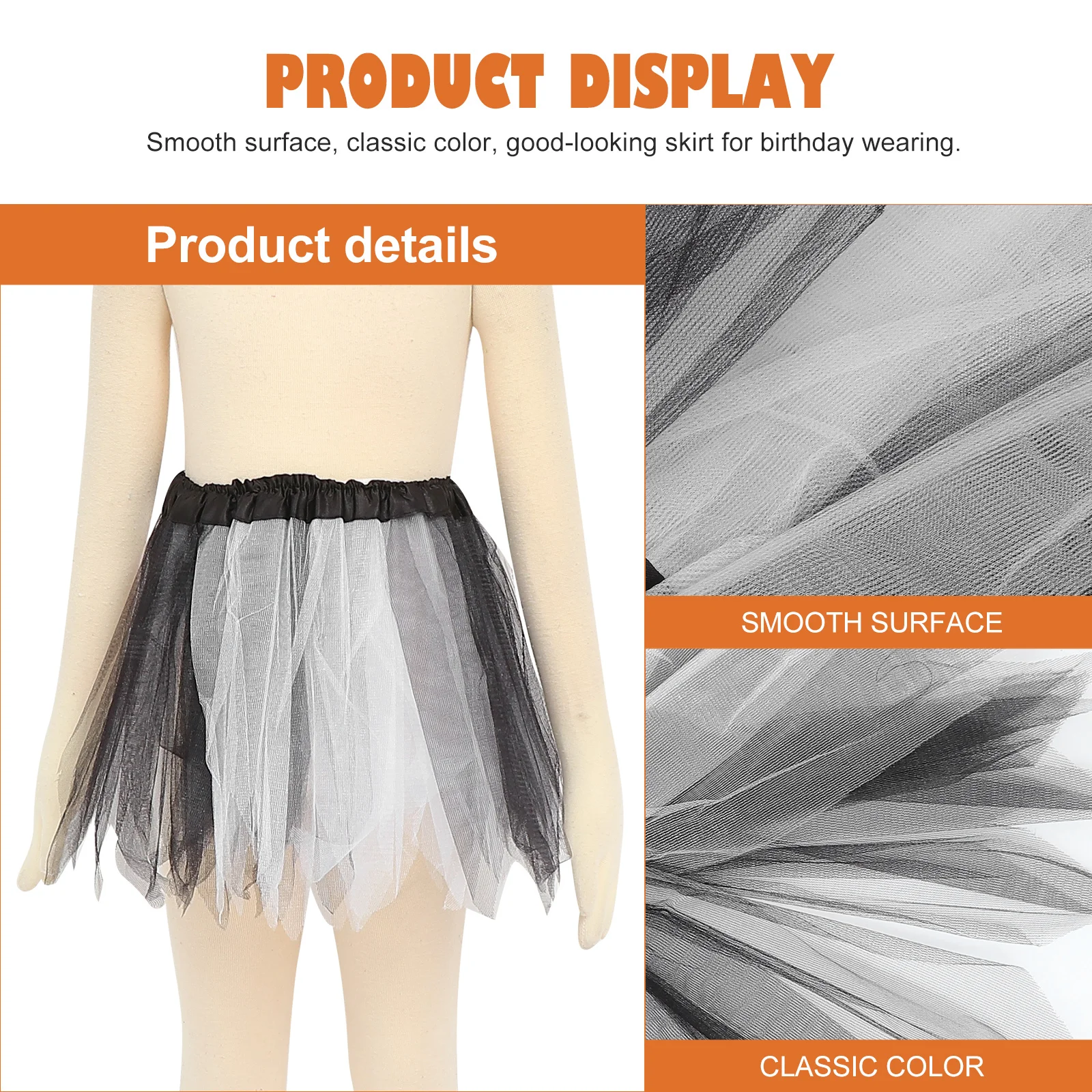 1pc arco-íris preto branco crianças saia de tule para meninas ballet dança festa traje prop tutu saia masquerade dia das bruxas