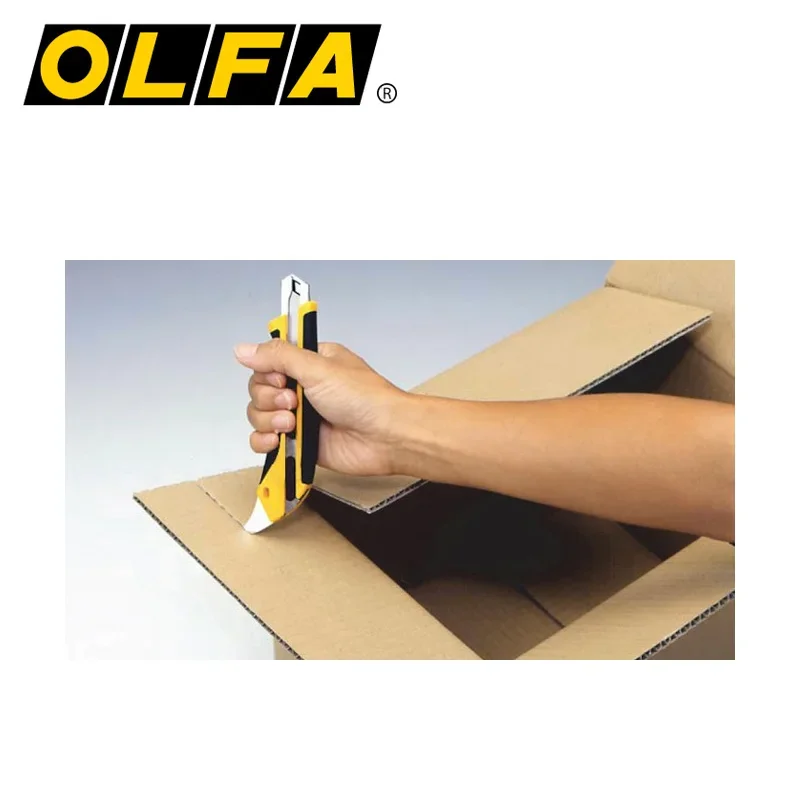OLFA L-5 Pemotong Tugas Berat X-desain 18Mm Pisau Utilitas dengan Kunci Ratchet Pisau Pemotong Serbaguna Wallpaper Alat Kerajinan