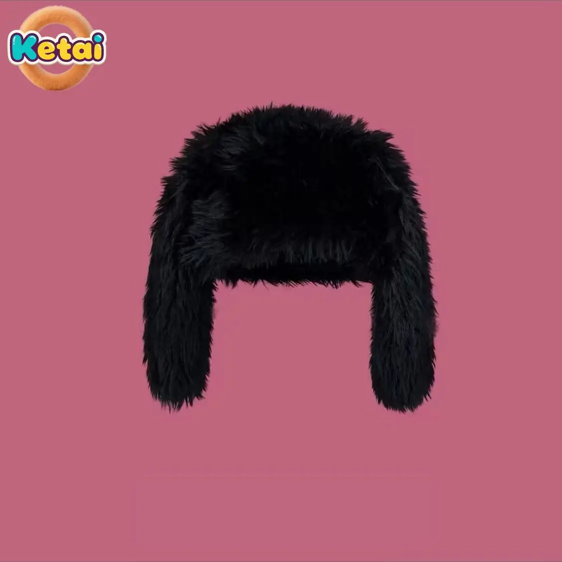 Женская плюшевая теплая и морозостойкая плюшевая шапка с защитой ушей, милый и универсальный кролик, милый осенне-зимний плоский верх