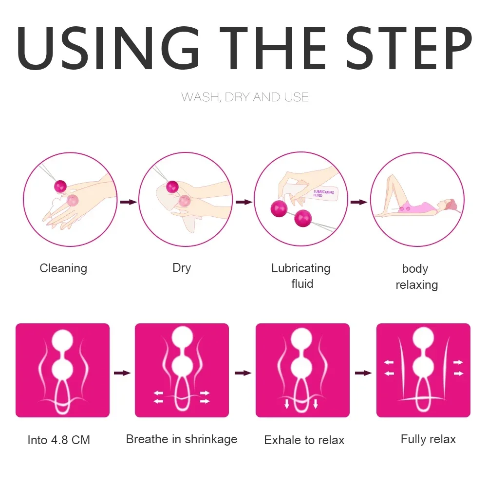 Гладкие вагинальные шарики Кегеля, тренажер для сексуального применения, шарик гейши, женский анальный стимулятор, упражнения, подтягивающие гантели, секс-игрушки для женщин