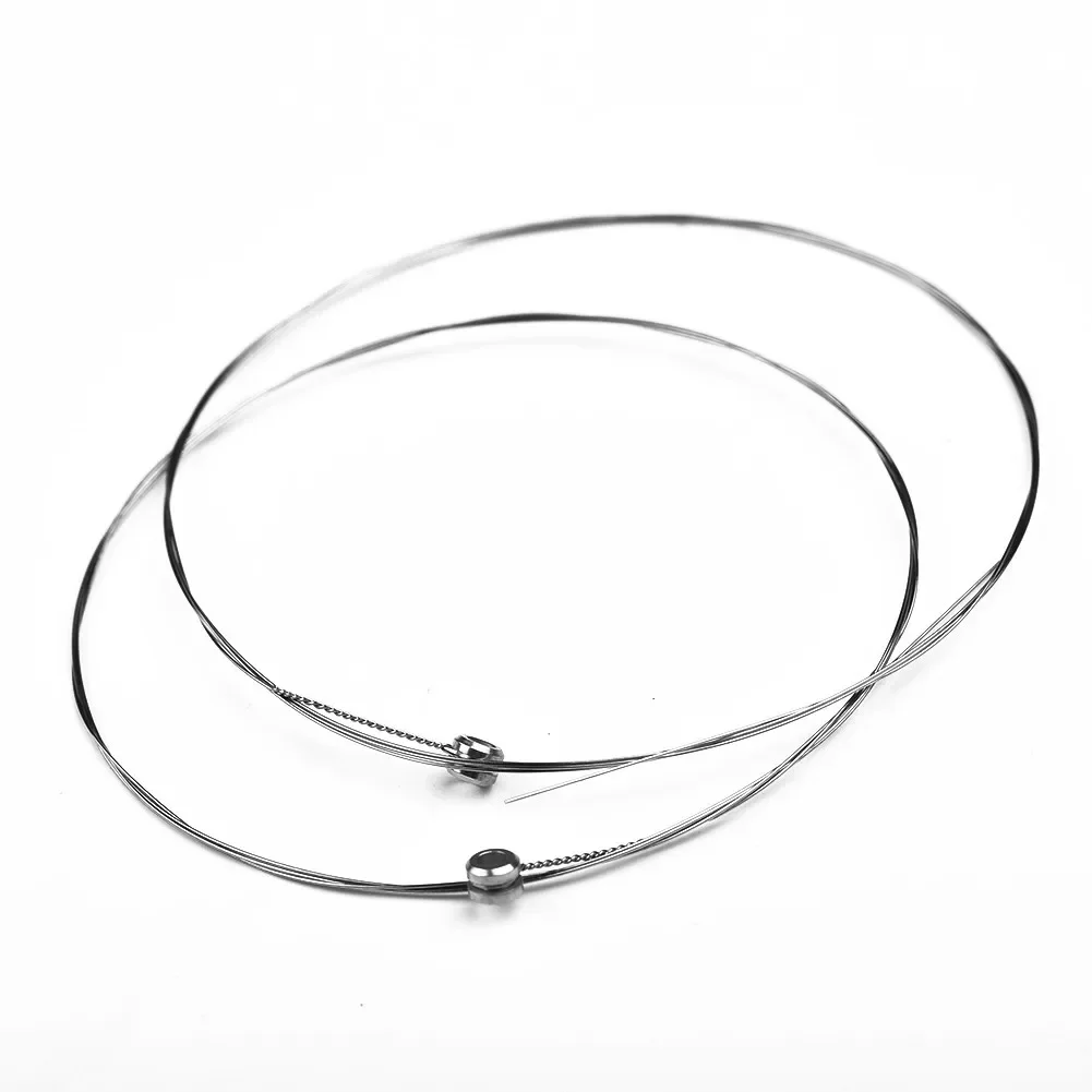 High Quality Single Guitar Strings Plain Steel Silvery 1st E 5 Pcs Acoustic Bass Gauges .012 Musical Instrument