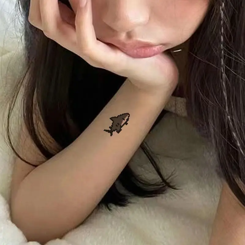 Temporary Tattoo Fake Tattoos Cartoon Cute Arm Waterproof Traveling Fish Sticker Halloween Festival Accessories Hotwife Tatoo