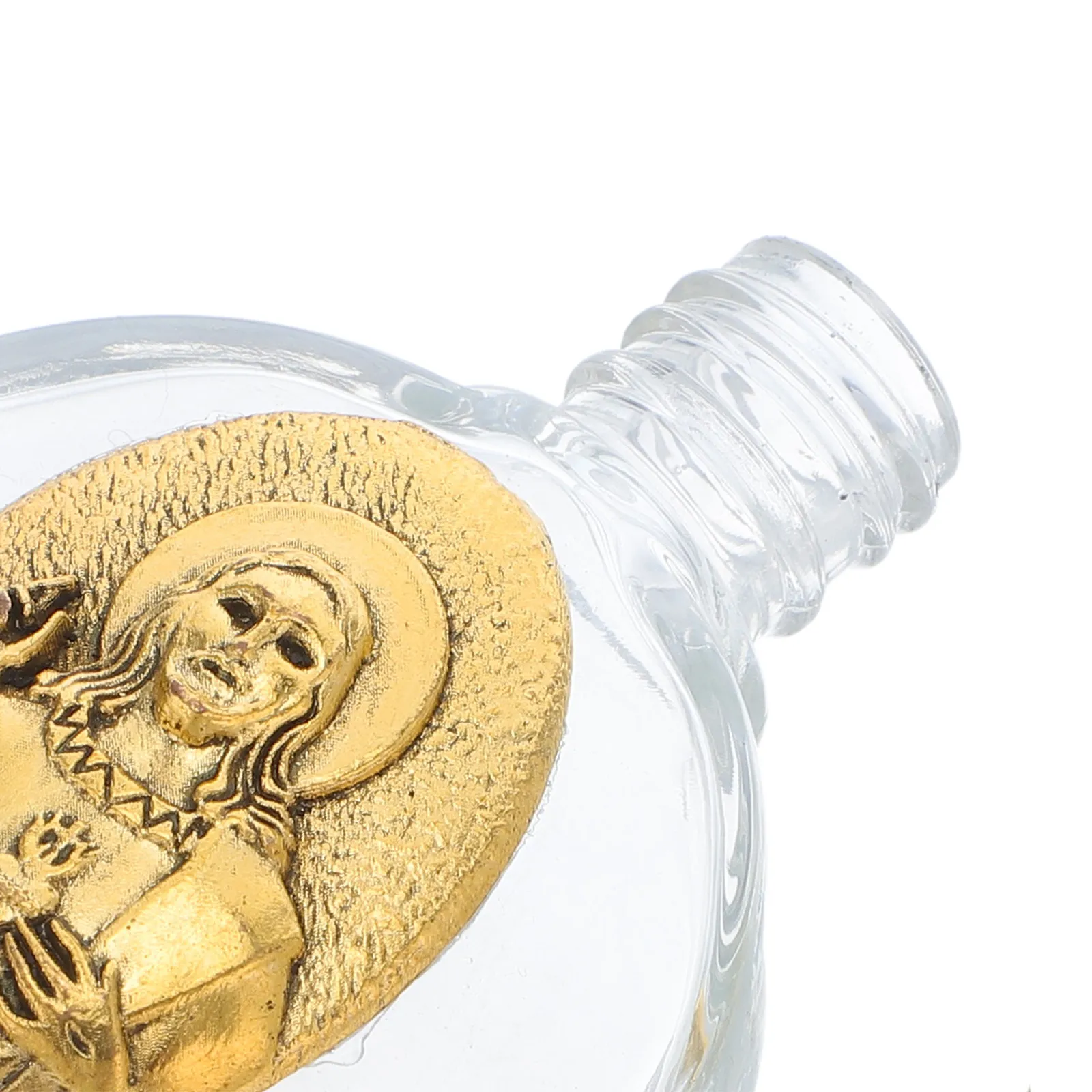 6Pcs Sacred Water Bottle Crystal Glass Alloy Holy Water Container Refillable for Christian Worship Altar Blessing Easter Baptism