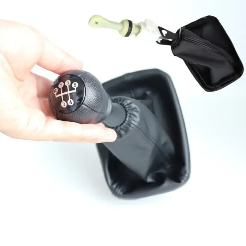 For Opel CORSA C Custom Automatic Car 5 Speed Leather Manual Gear Shift Knob with Boot Cover Lever Stick