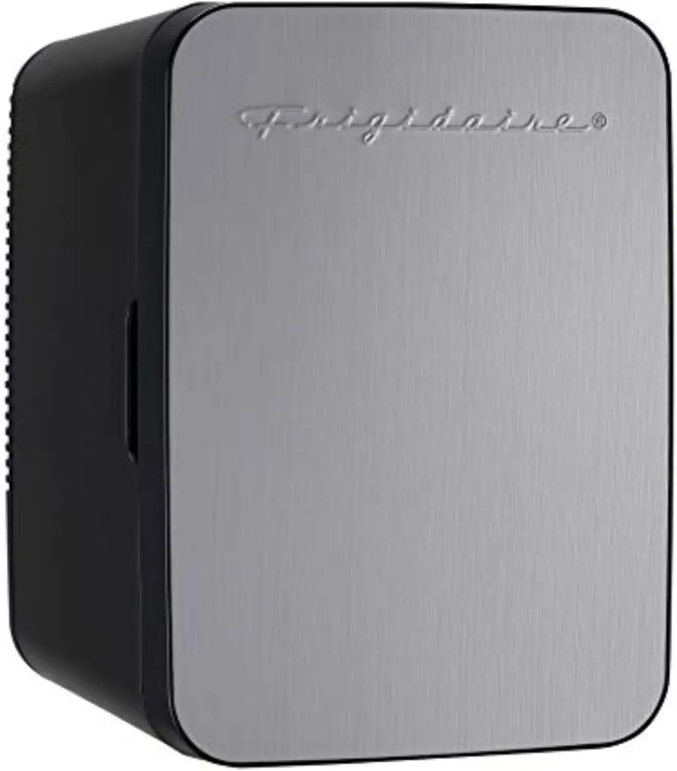 

Portable 10L Mini Fridge, 15-Can Capacity, Brushed Stainless Steel, Rugged Design for Home or Office Use