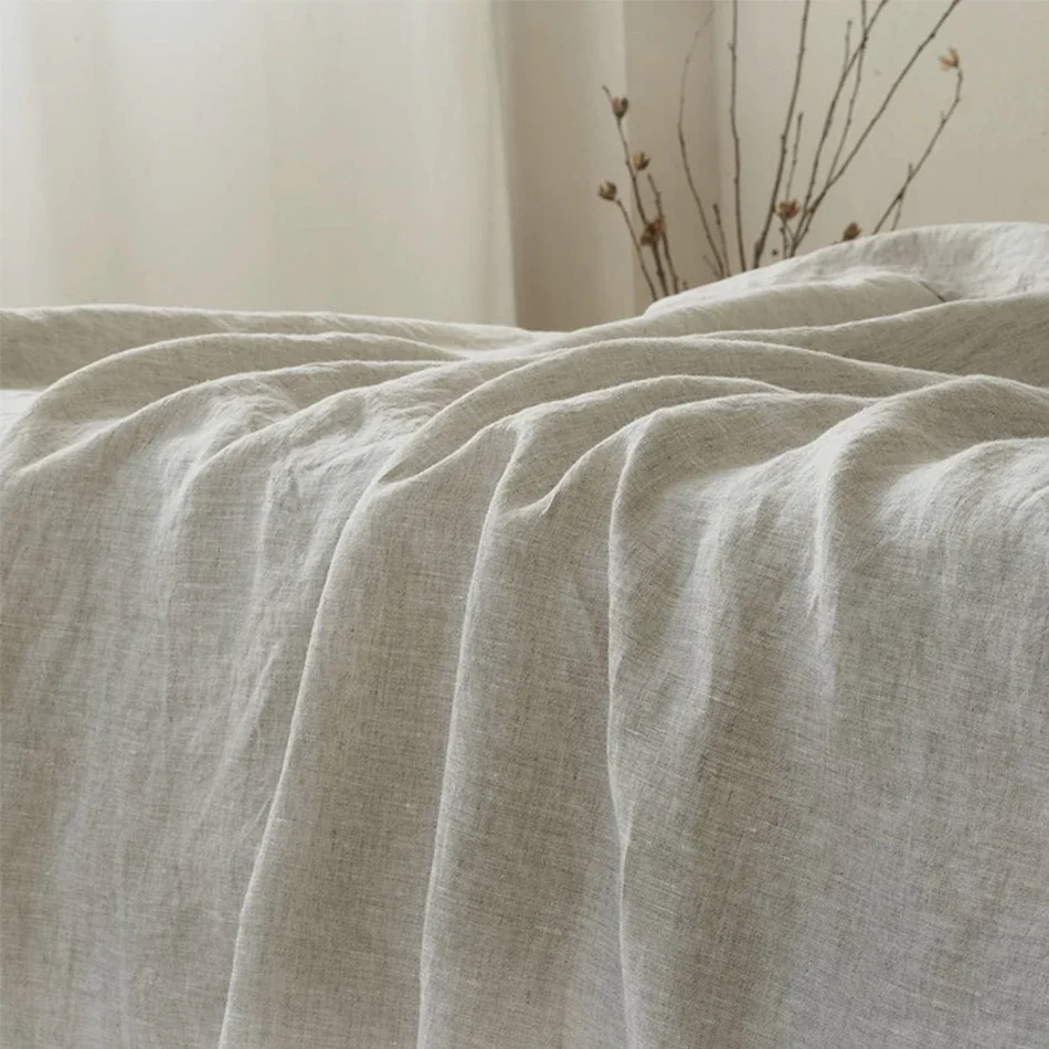 Pure 100% Linen Flat Sheet Moisture Absorbent All Season Linen Bed Sheet Various Sizes Solid Color 1 Piece Linen Flat Sheet Only