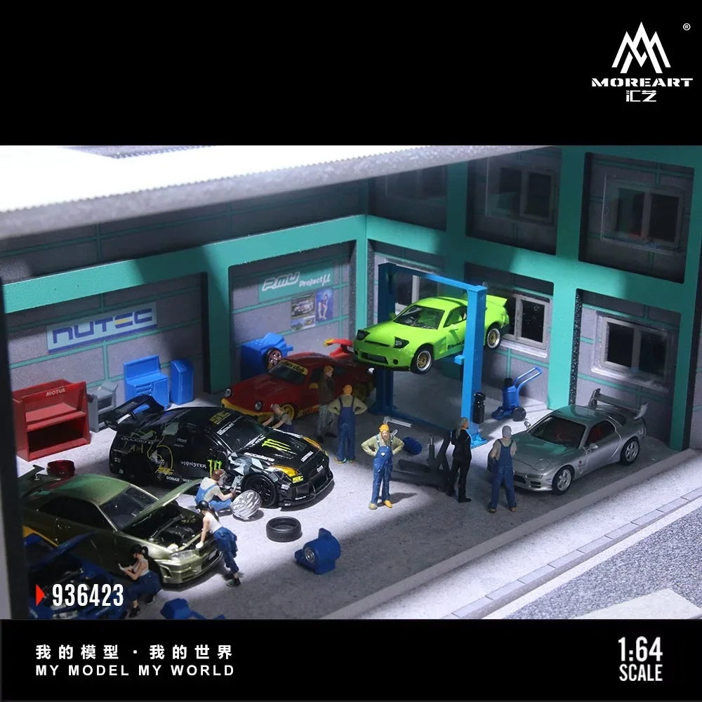 TimeMicro&MoreArt 1:64 Yokohama Repair Shop Lighting Scene Model
