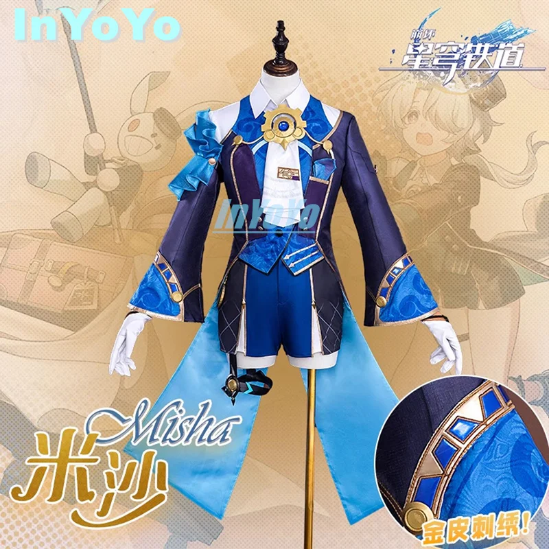 

InYoYo Mikhail Misha Cosplay Honkai: Star Rail Costume Fashion Handsome Uniform Role Play Game Suit Halloween Party Outfit Men