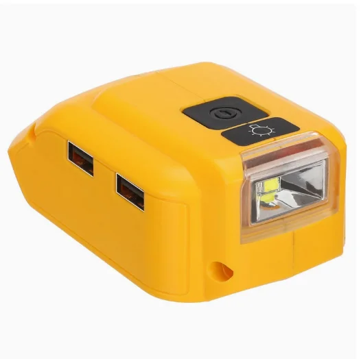 

Suitable For Dewalt 14.4V 18V Li-ion Battery DCB140 DCB183 DCB203 DCB090 Adapter LED Light Working Lamp USB