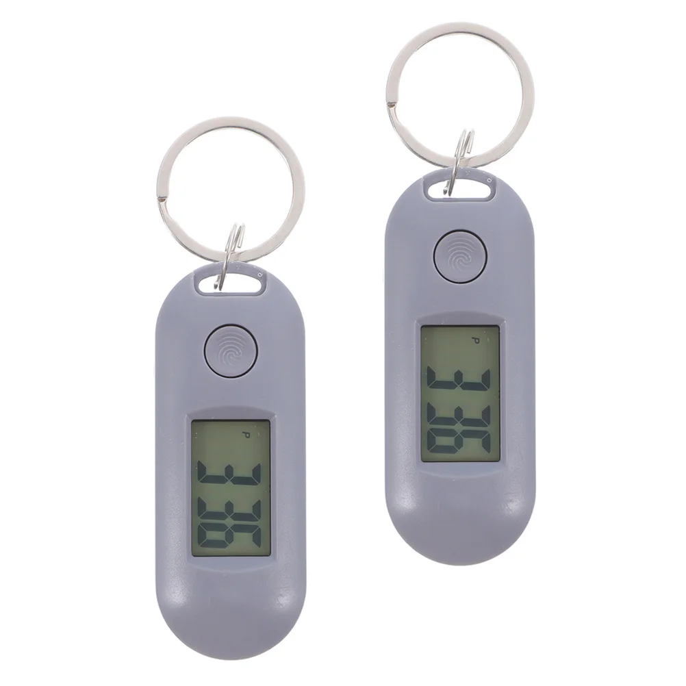 2 pezzi portachiavi orologio elettronico mini digitale silenzioso luminoso portatile per studenti infermieri bambini portachiavi orologio elettronico da esterno