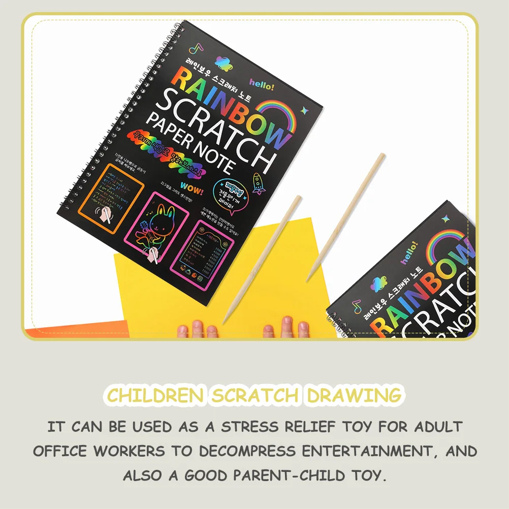 

3 Sets Scratch Book Creative Painting Paper DIY Paintings Books