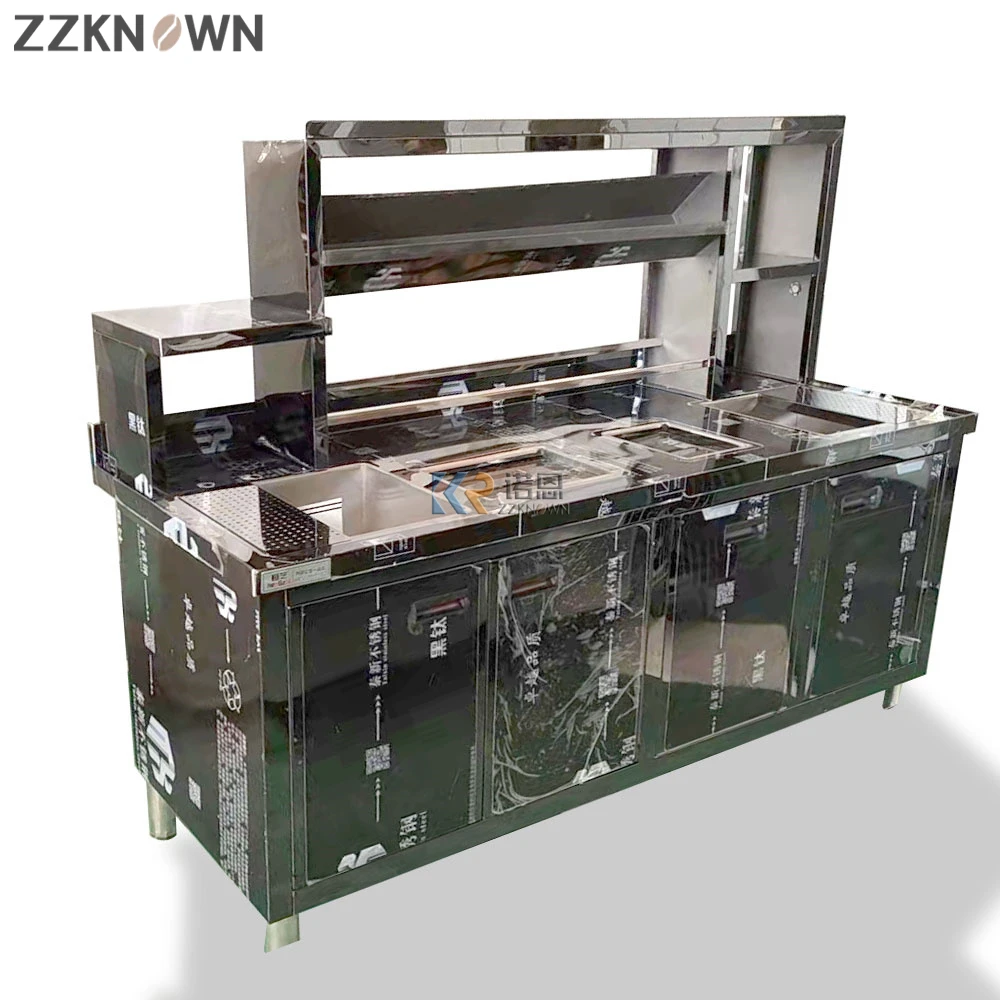 Bancone bar per tè a bolle Bar d'acqua commerciale Barretta da tè al latte Caffetteria Bancone bar Design personalizzato