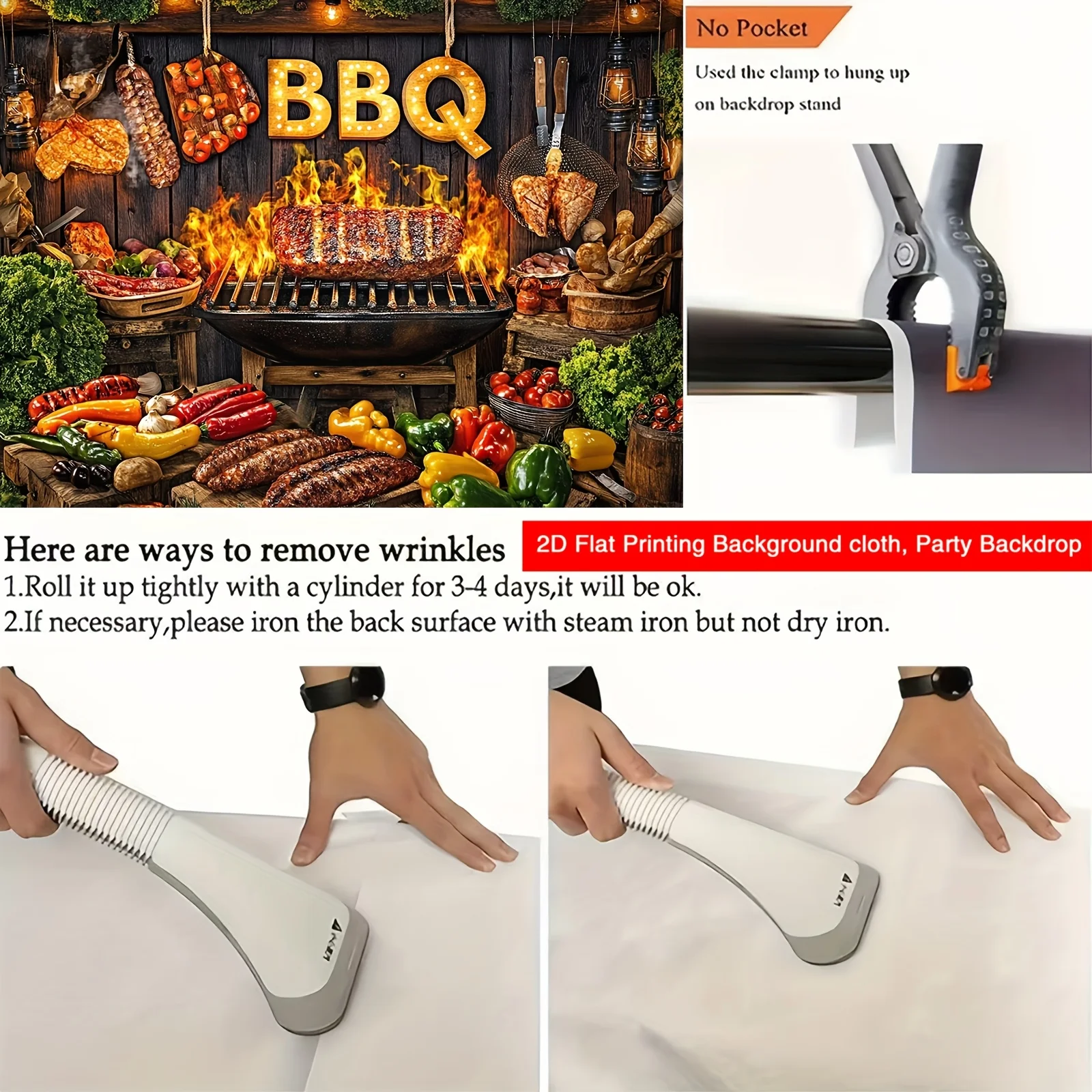 1pcs BBQ Party Food Rustic Woo - Photography Online ulasan dan harga