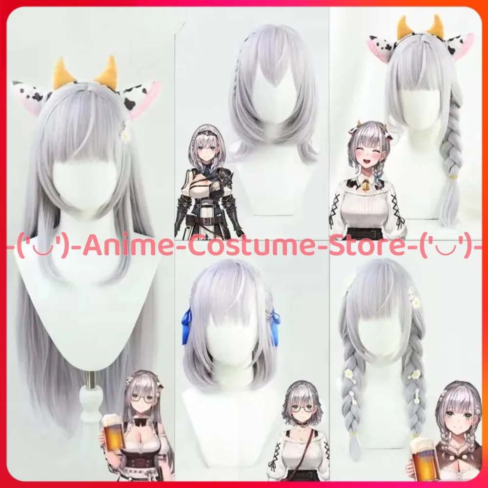 

Hololive VTuber Широгане Ноэль Косплей Парик Аниме Персонаж Хэллоуин Карнавальный Костюм Партии Парики Термостойкие Синтетические Волосы