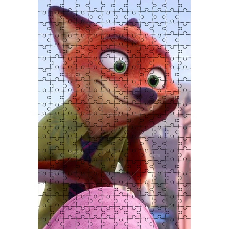 Zootopia Nick Fox City Scene 1000PCS Puzzles Disney Cartoon Puzzle Game Teens Like Wooden Jigsaw For Gifts Room Desk Ornament