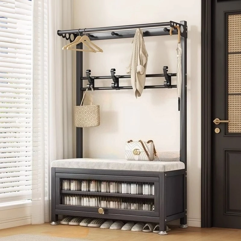 Place Saving Bedroom Clothes Rack Minimalist Luxury Standing Clothes Rack Dust Protector Women Perchero De Pie Home Furniture