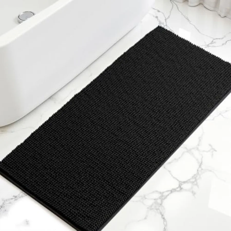 

Bathroom Rugs, Chenille Bath Rug Soft Short Plush Bath Mat Soft Shower Mat Water Absorbent Shower Mat Quick Dry Machine Washabl