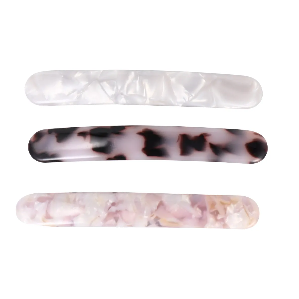 

3Pcs Acetate Hairpin Elegant Non-Slip Hair Clip for Women Fashion Hair Styling Tool Wedding Party Ball Occasion Cow