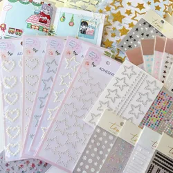 MINKYS New Arrival Pearl Star Heart Bling Bling Stickers DIY Scrapbook Stickers Confetti Decoration DIY Photo Frame Face Sticker