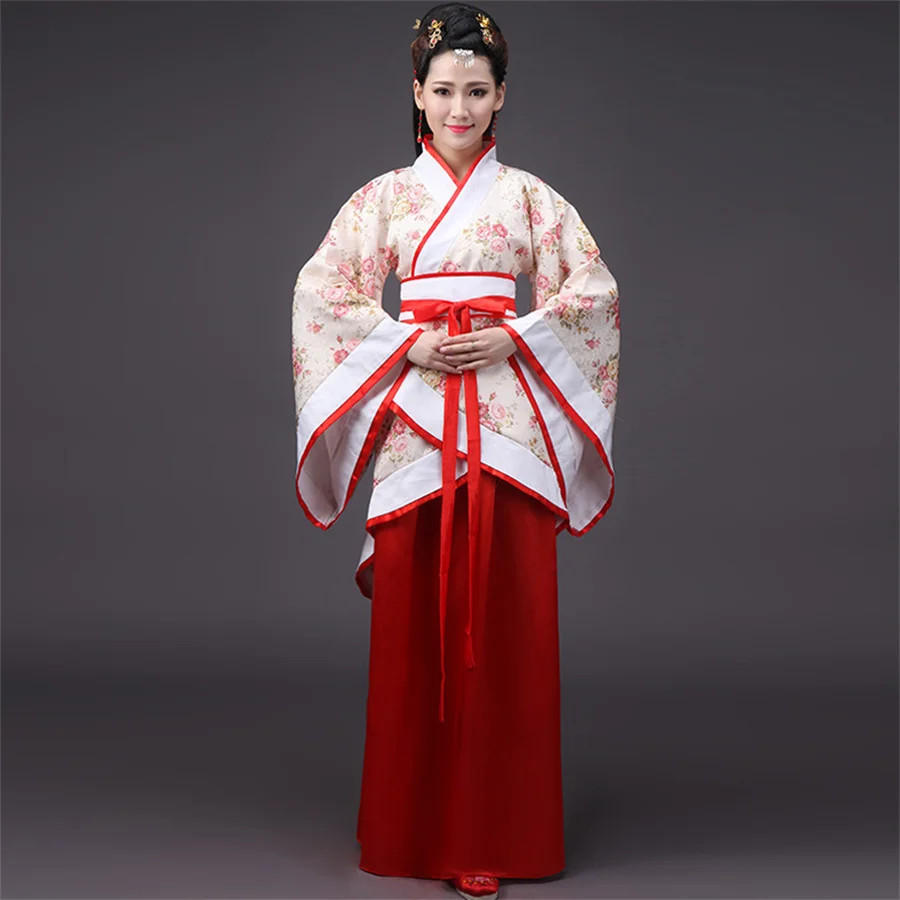 Ancient chinese costume women folk dance tang dynasty tradition wear costumes for fan fancy dress hanfu cosplay clothes china