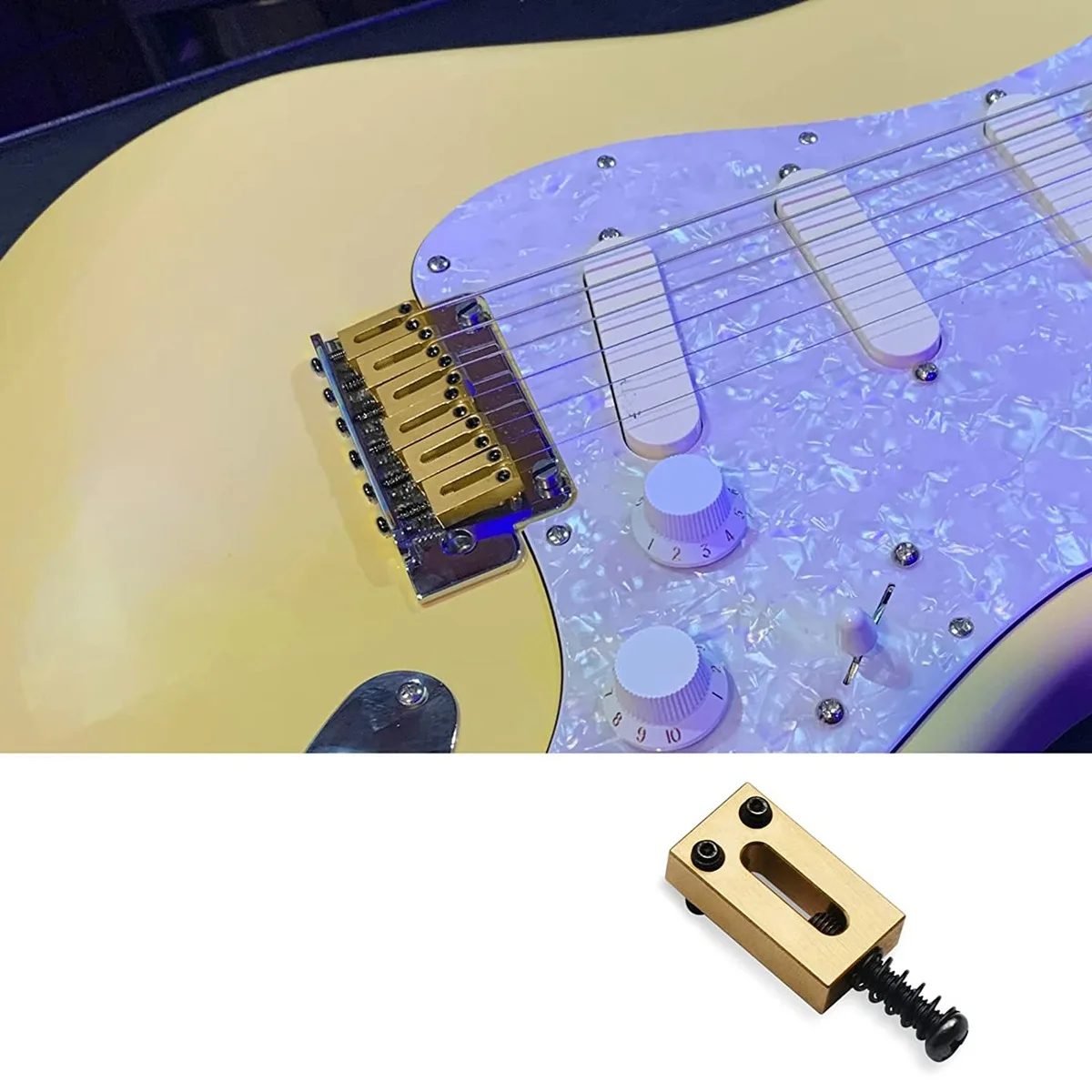 

6, пространства для струн 10,5 мм, твердая латунь, кодовый мост для электрогитары, кодовое седло для струн для FD