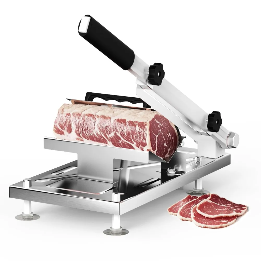 

Manual Meat Slicer Stainless Steel Frozen Meat Cutter Beef Slicer Machine Thin Slice Food Slicer for Home Kitchen Hot Pot