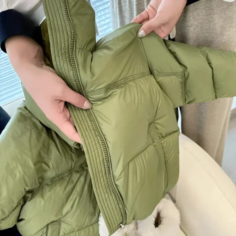 Kinder Winterkleidung verdickte und warme Daunen-Baumwolljacke Baby lässige Mode hoher Kragen kurze Baumwolljacke verdickt