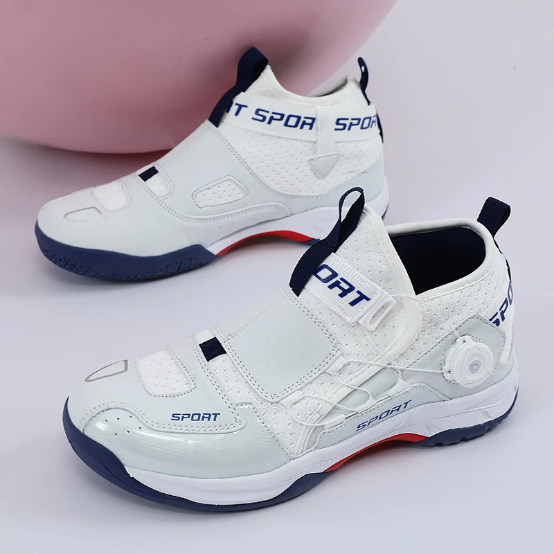 

2025 Summer Couple style badminton shoes Rotating button Comfortable Lightweight;Light Non Slip Fashion Profession Tennis shoes