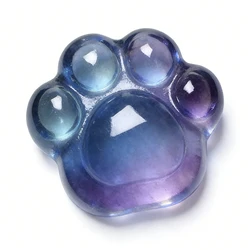 Cat's Paw Fluorite Carvings Raw Natural Crystal Stone for Reiki Healing, Energy Protection, Boho Crystal Small Decoration