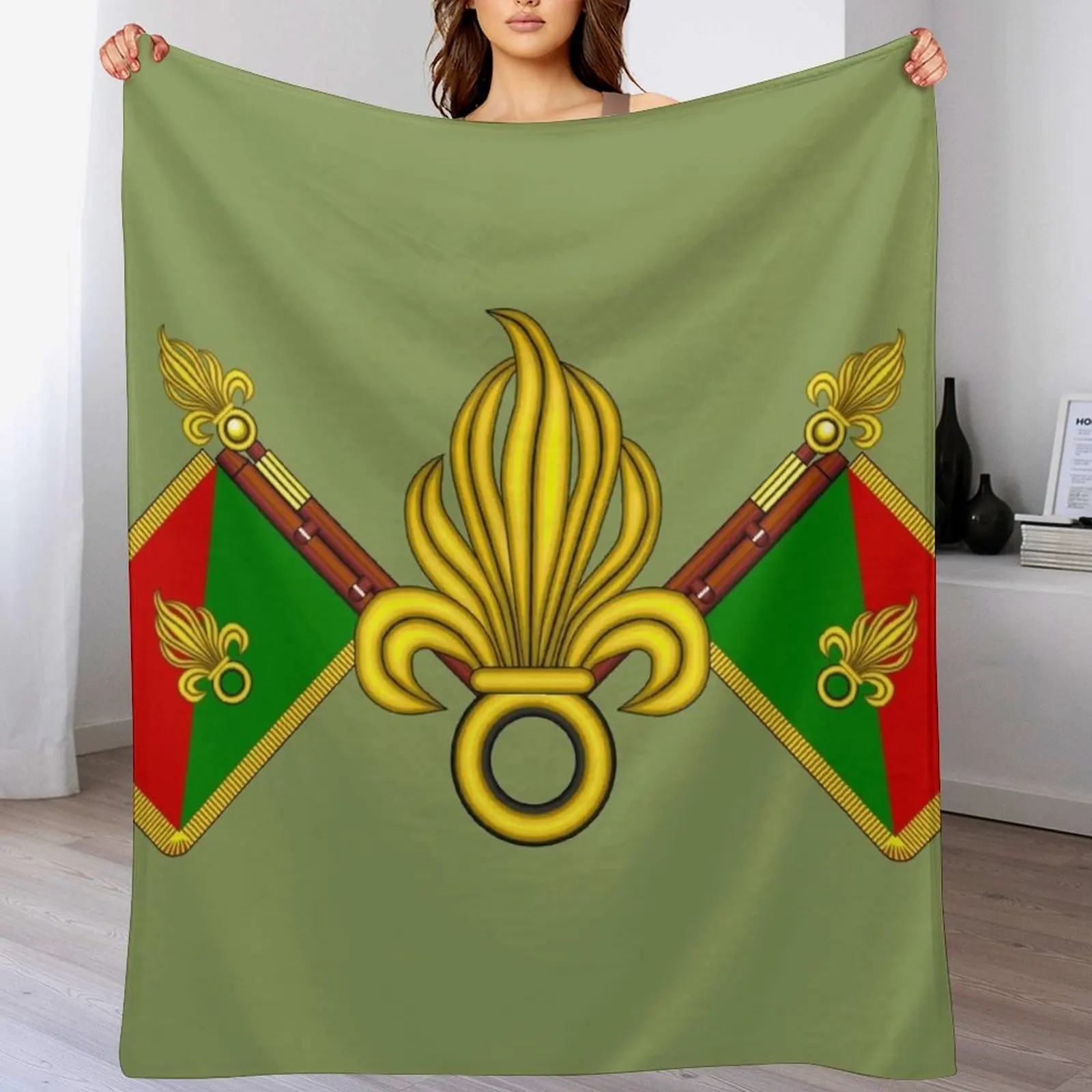 

French Foreign Legion - Fanion et grenades Throw Blanket Camping Giant Sofa Retros Single Blankets